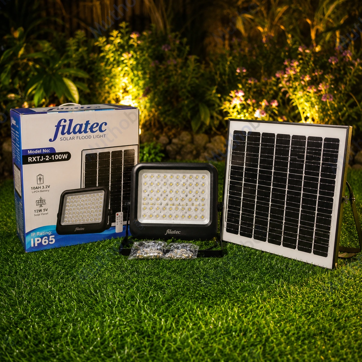Filatec QW03-T-20W Solar LED Garden Pillar Light IP54 Waterproof Wall Mount Outdoor Lamp