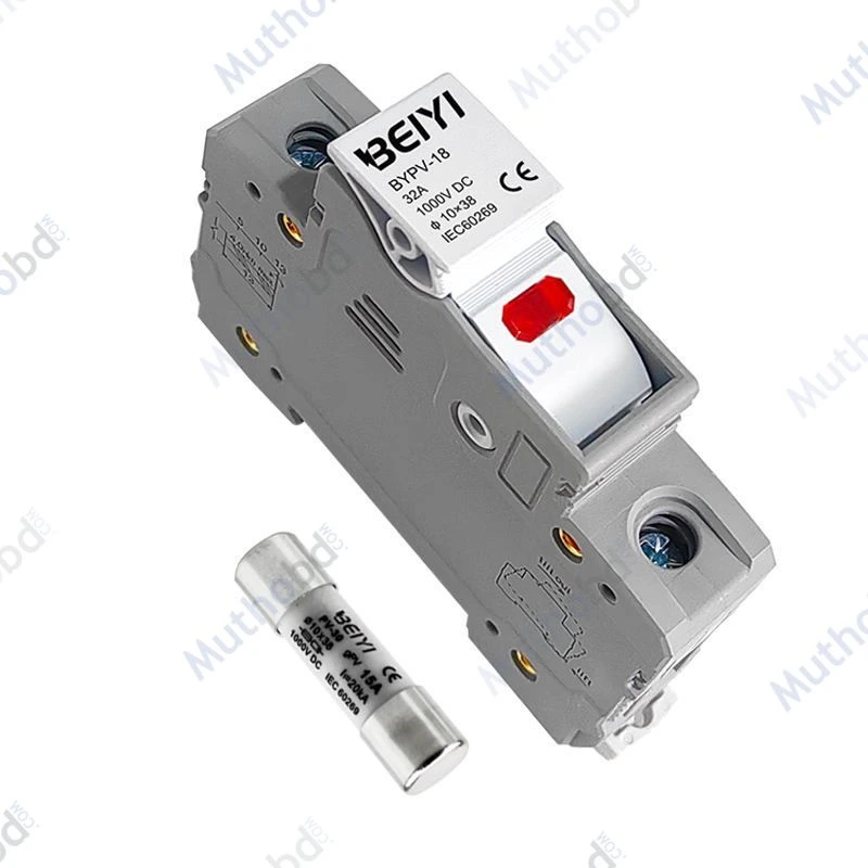 beiyi BEIYI 1000VDC 15A-32A PV Solar Ceramic DC Fuse Link & Holder for Solar System Protection — image 2