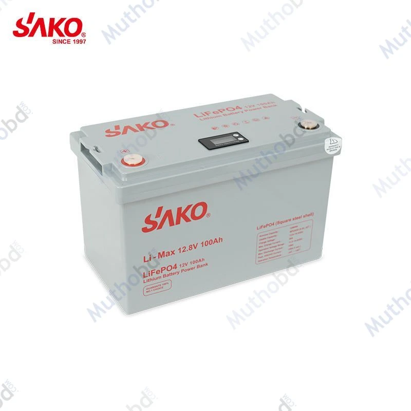 SAKO 12V 100Ah LiFePO₄ Lithium Battery | LI-MAX 12.8V-100AH | 1280Wh