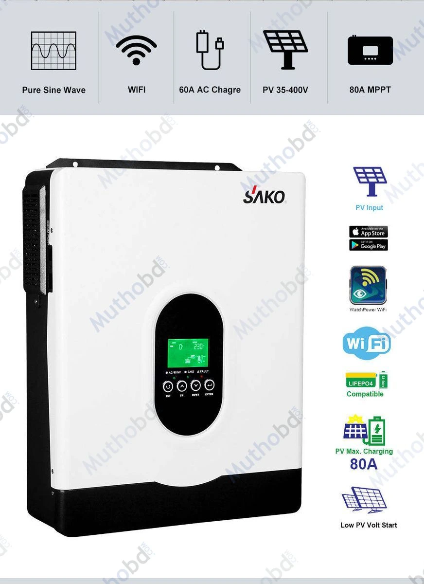 SAKO E-SUN 3KVA 24V Off Grid Hybrid Inverter