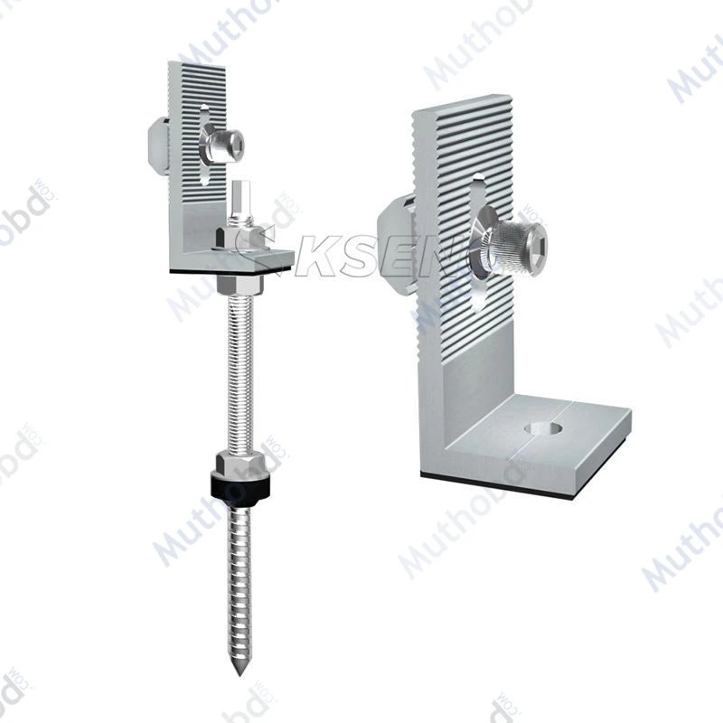 Solar Roof Mounting L-Foot Clamp for Solar Panel Rail Installation