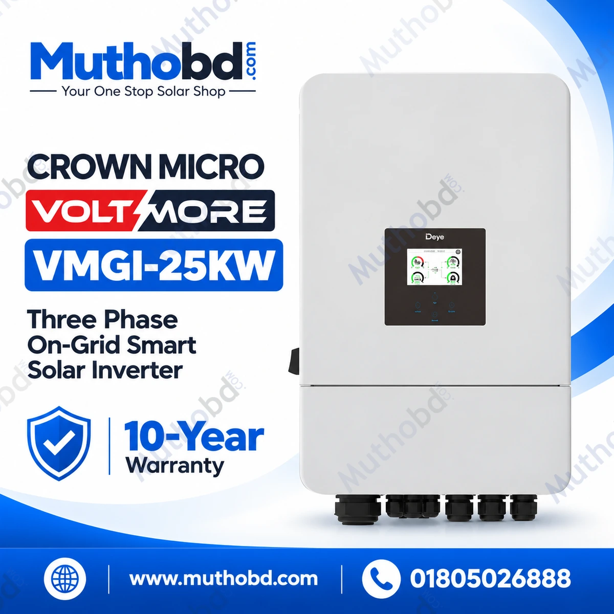 Crown Micro Voltmore VMGI-25KW 25kW On-Grid Smart Solar Inverter