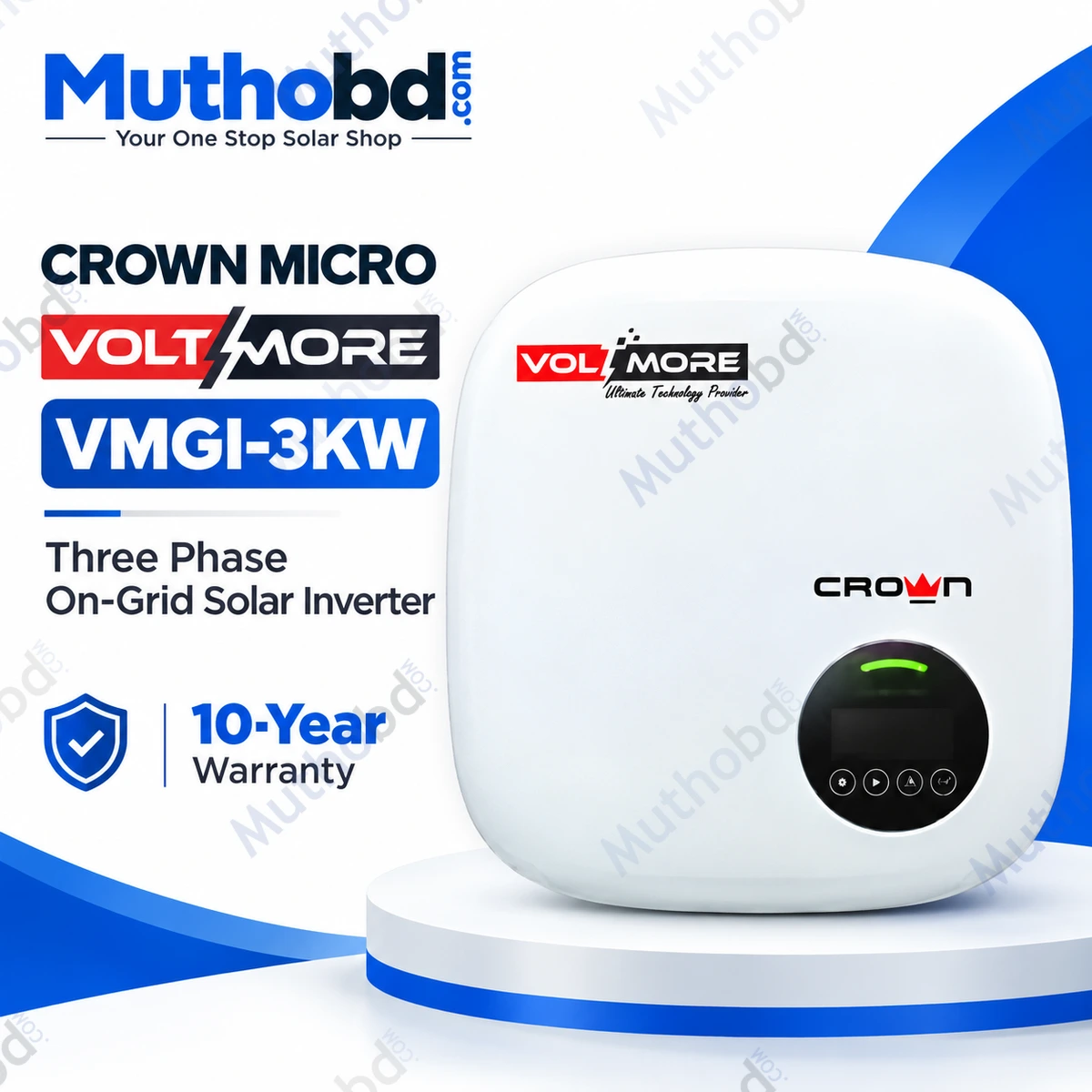 Crown Micro VOLTMORE-VMGI-3KW 3kW Three Phase On-Grid Solar Inverter