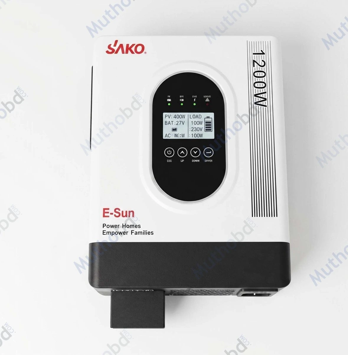 SAKO E-SUN 1.2KVA 12V Off-Grid Hybrid Inverter – Pure Sine Wave Solar Inverter
