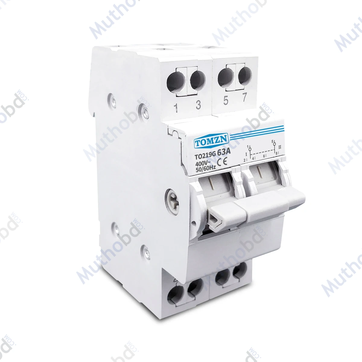 Dual Power Manual Changeover Switch 63A 400V AC | TOMZN TO219G MTS
