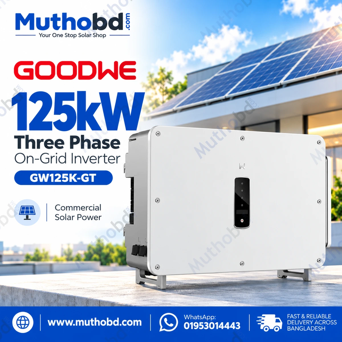 GoodWe GW150K-GT-G10 150kW Three Phase On-Grid Solar Inverter