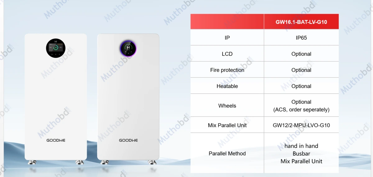 GoodWe GW16.1-BAT-LV-G10 16.1kWh 51.2V LiFePO4 Low Voltage Solar Storage Battery detail 3