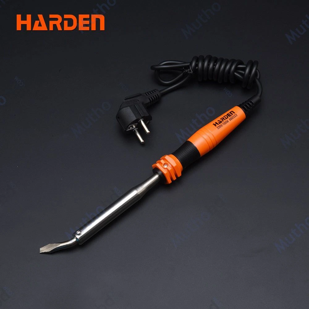 HARDEN 660323 100W Heavy-Duty Soldering Iron with Thermo-Plastic Handle and European Plug detail 1 HARDEN 660323 100W Heavy-Duty Soldering Iron with Thermo-Plastic Handle and European Plug detail 1