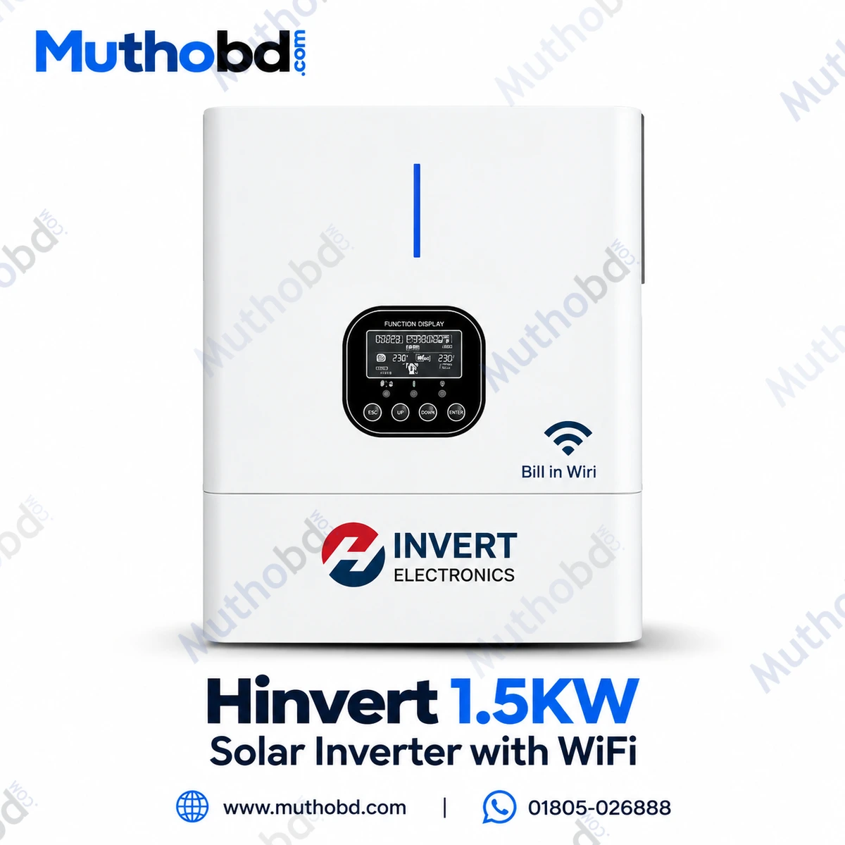 Hinvert HMK-Plus 1.5KW Solar Inverter with WiFi, 12V MPPT