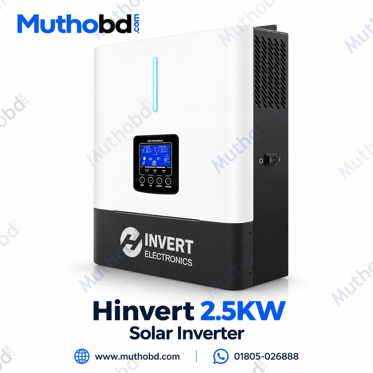 Hinvert HMK-Plus 2.5KW Solar Inverter 24V DC with MPPT