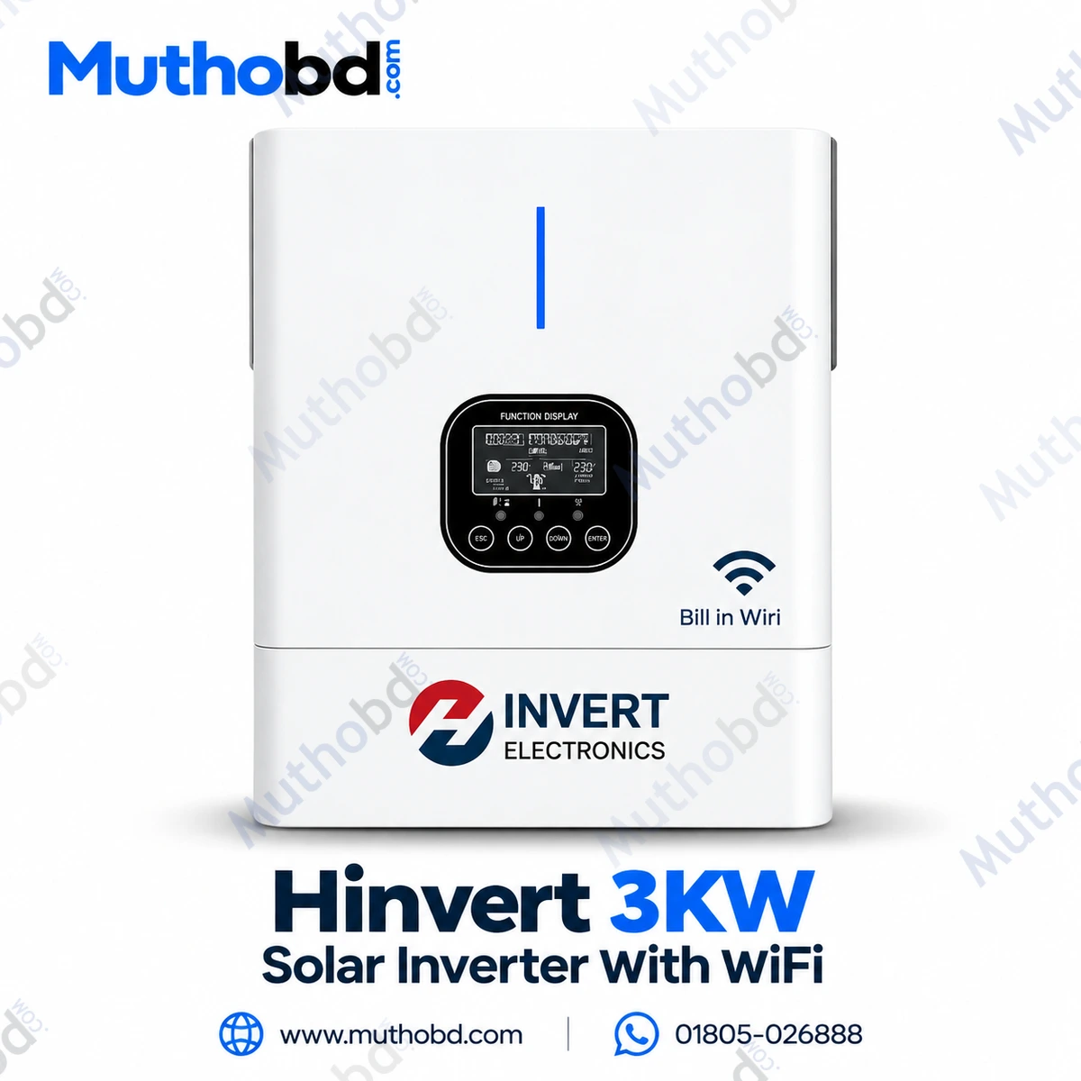 Hinvert HMK-Plus 3KW Solar Inverter with WiFi, 24V MPPT