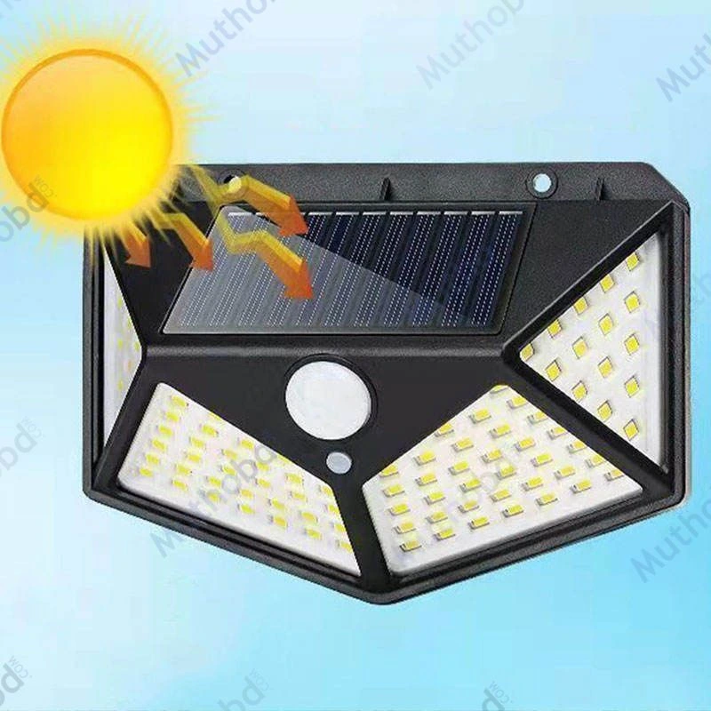 LED Bright Outdoor Solar Light with Motion Sensor 12W – Solar Powered Waterproof Wireless Wall Light
