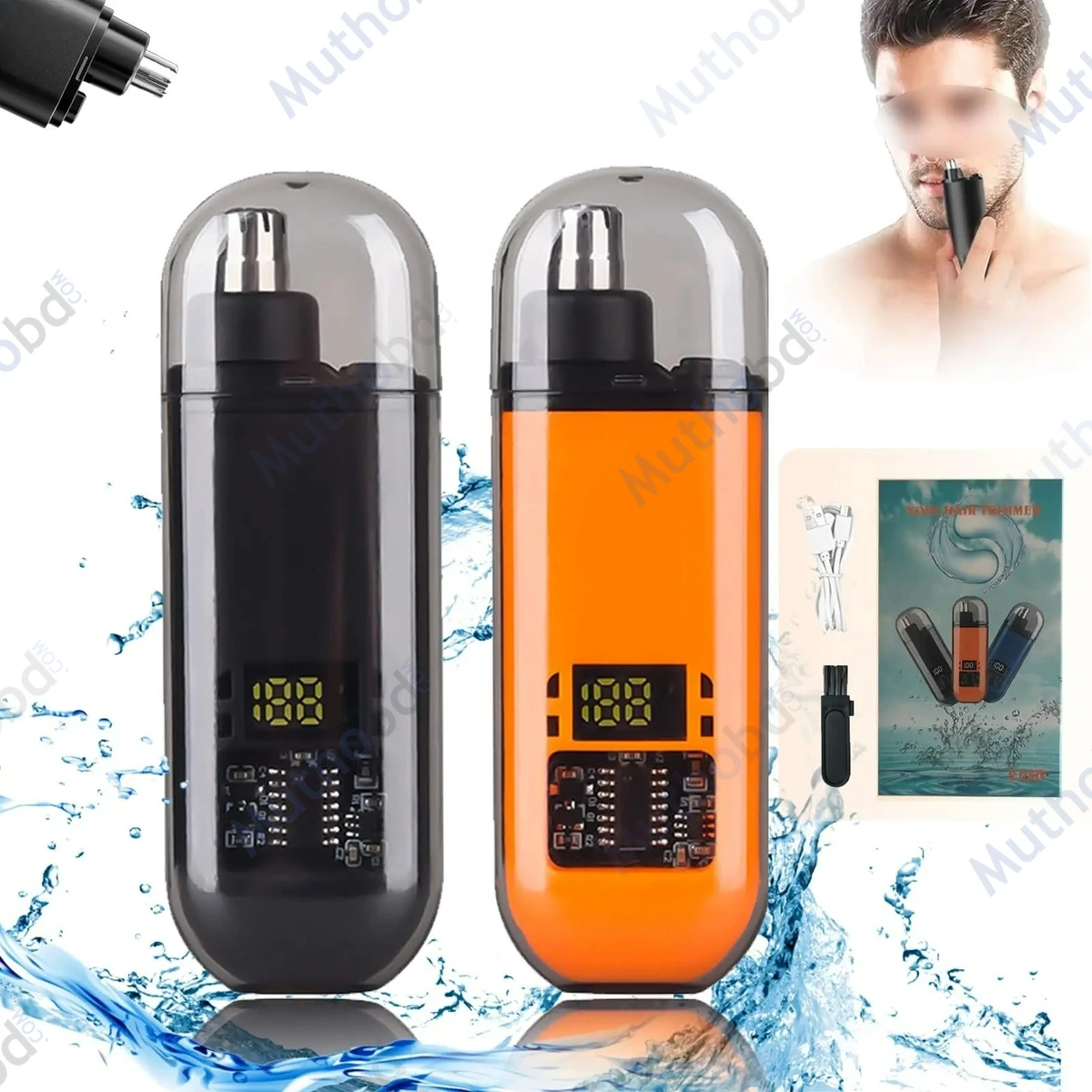 other Portable Electric Nose & Ear Hair Trimmer with Digital Display, Rechargeable — image 5