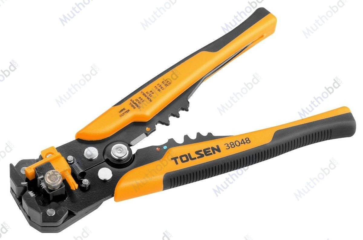 TOLSEN 38048 Industrial Automatic Wire Stripper 8 Inch (200mm), 24–10 AWG, Cutting, Stripping & Crimping Tool detail 1 TOLSEN 38048 Industrial Automatic Wire Stripper 8 Inch (200mm), 24–10 AWG, Cutting, Stripping & Crimping Tool detail 1