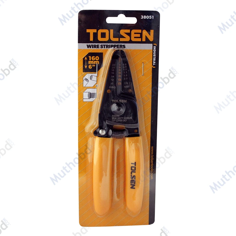 tolsen TOLSEN 38051 7-in-1 Wire Stripper 160mm (6 Inch), 0.6–2.6mm, 10–22 AWG with Grip and Cutter — image 3