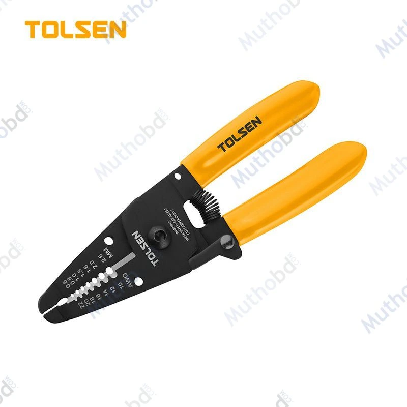 tolsen TOLSEN 38051 7-in-1 Wire Stripper 160mm (6 Inch), 0.6–2.6mm, 10–22 AWG with Grip and Cutter — image 2