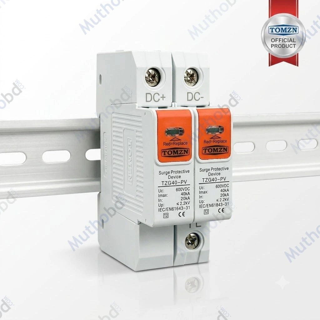 TOMZN TZG40-PV 2 Pole DC SPD 600V DC Surge Protective Device 20kA–40kA for Solar Systems detail 2 TOMZN TZG40-PV 2 Pole DC SPD 600V DC Surge Protective Device 20kA–40kA for Solar Systems detail 2