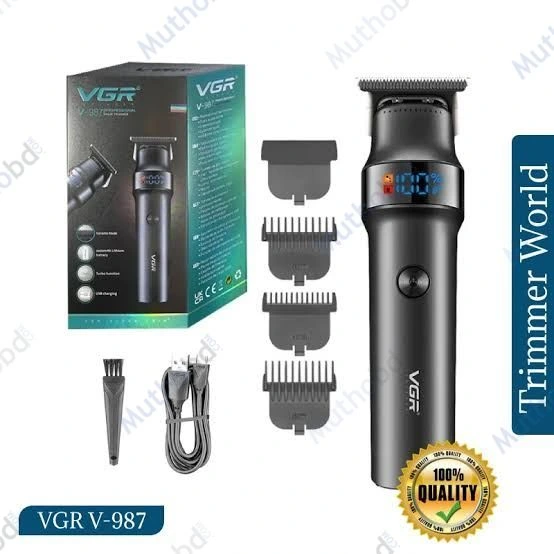 VGR V-987 Professional Hair Trimmer with LED Display, 400 Minutes Runtime & USB Charging detail 1